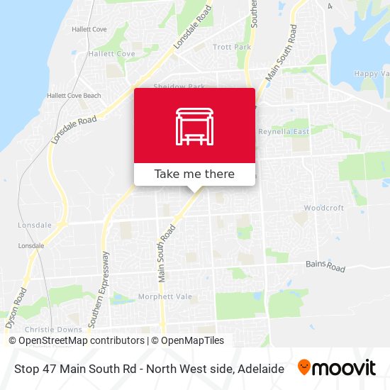 Stop 47 Main South Rd - North West side map