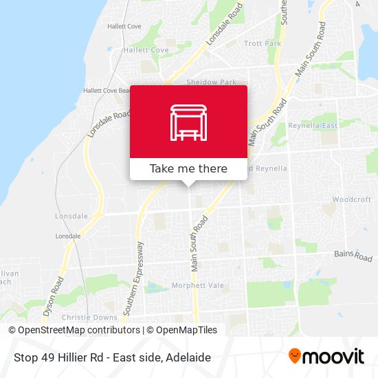 Stop 49 Hillier Rd - East side map