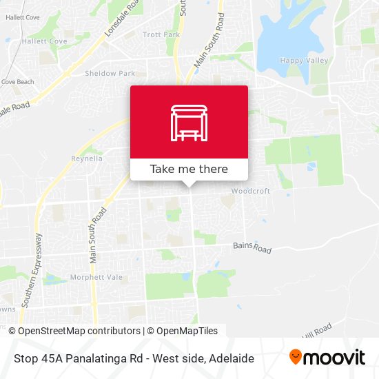 Stop 45A Panalatinga Rd - West side map
