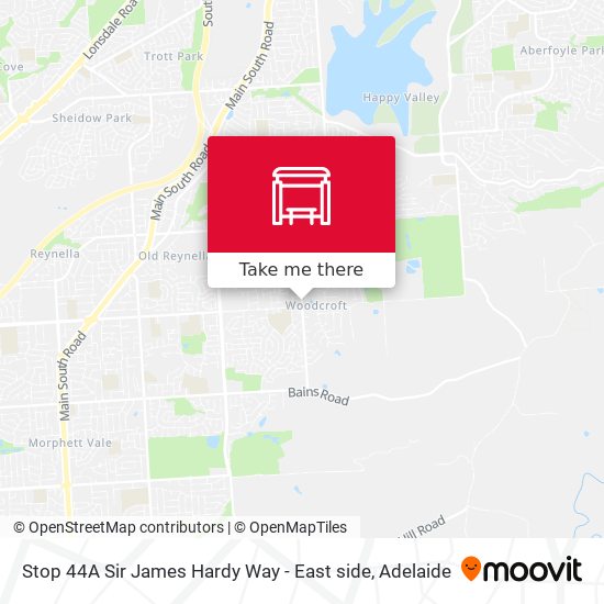 Stop 44A Sir James Hardy Way - East side map