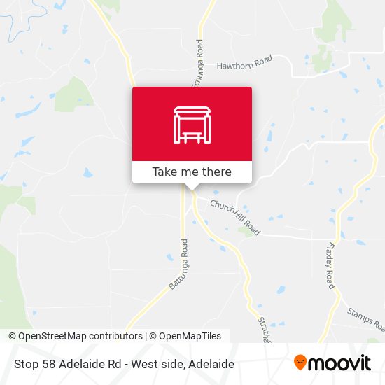 Stop 58 Adelaide Rd - West side map