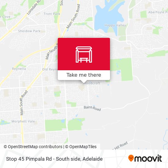 Stop 45 Pimpala Rd - South side map