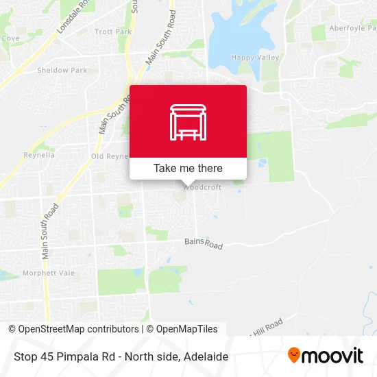 Mapa Stop 45 Pimpala Rd - North side