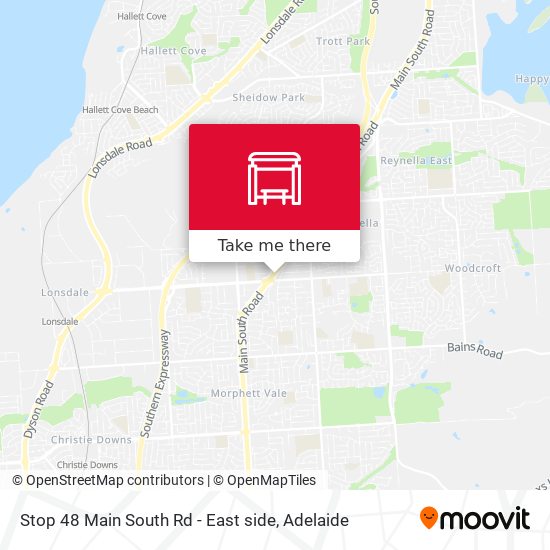 Mapa Stop 48 Main South Rd - East side