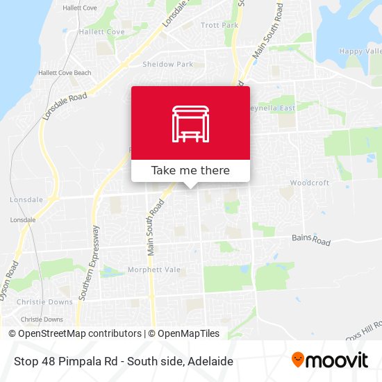 Stop 48 Pimpala Rd - South side map