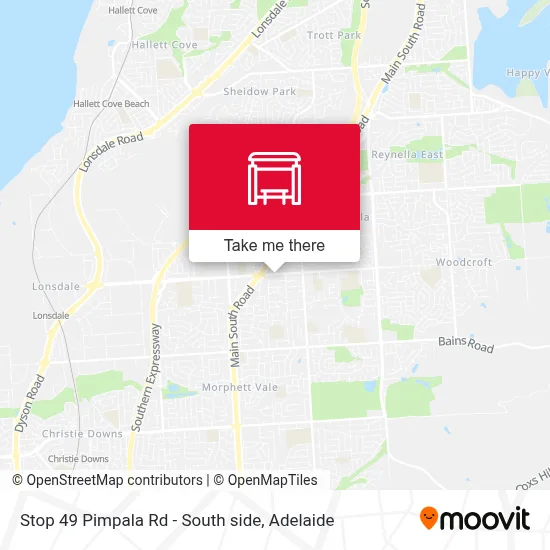 Mapa Stop 49 Pimpala Rd - South side