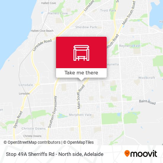 Stop 49A Sherriffs Rd - North side map