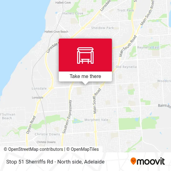 Mapa Stop 51 Sherriffs Rd - North side