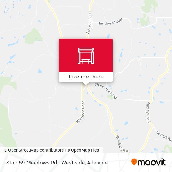 Stop 59 Meadows Rd - West side map