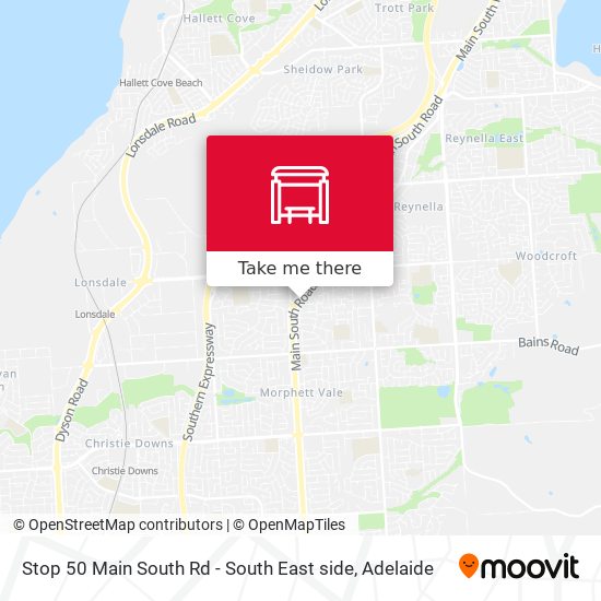 Stop 50 Main South Rd - South East side map