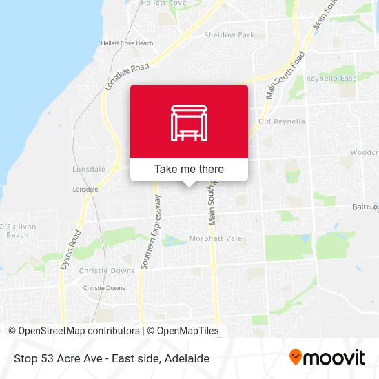 Mapa Stop 53 Acre Ave - East side