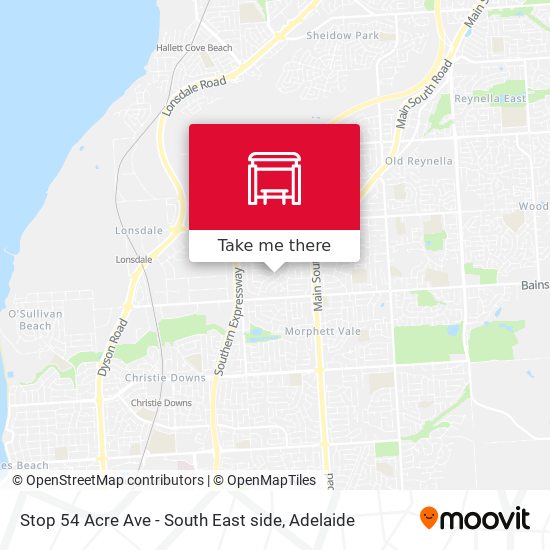 Stop 54 Acre Ave - South East side map