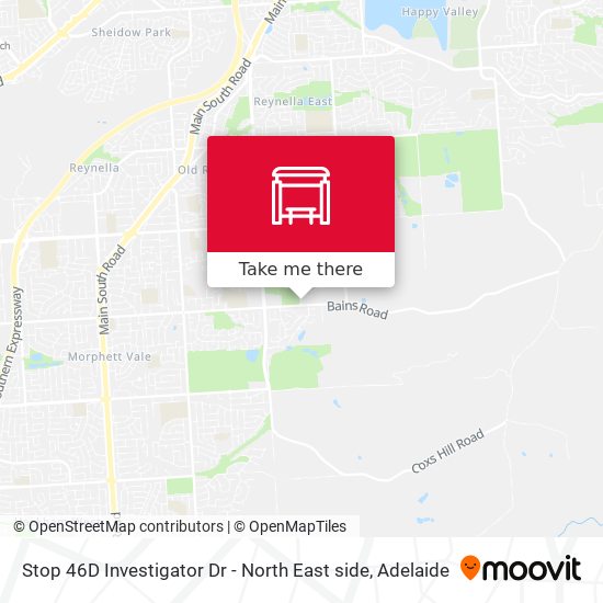Stop 46D Investigator Dr - North East side map