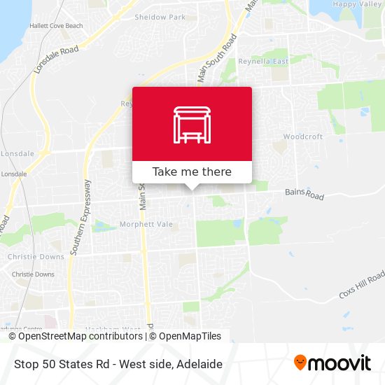 Stop 50 States Rd - West side map