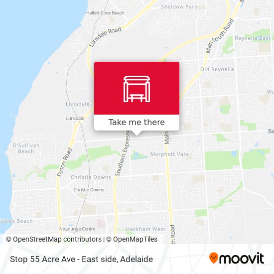 Stop 55 Acre Ave - East side map