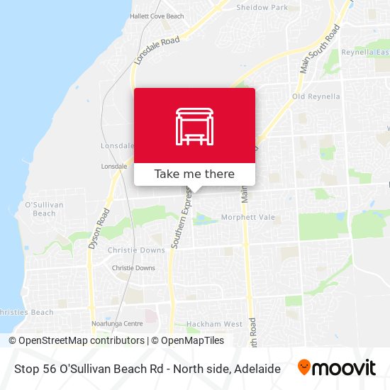 Stop 56 O'Sullivan Beach Rd - North side map