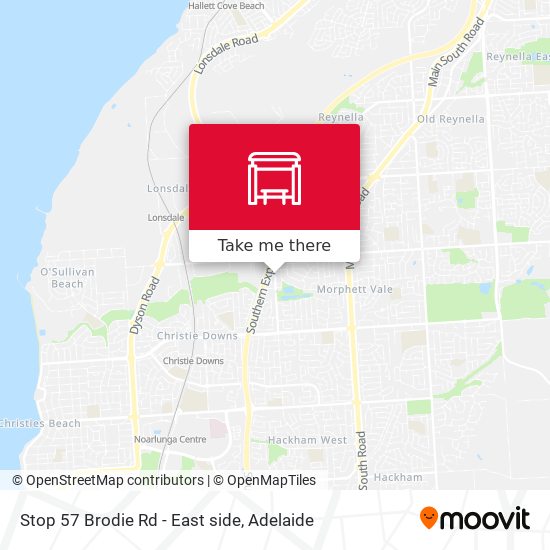 Stop 57 Brodie Rd - East side map
