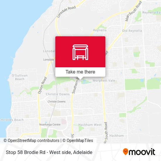 Mapa Stop 58 Brodie Rd - West side