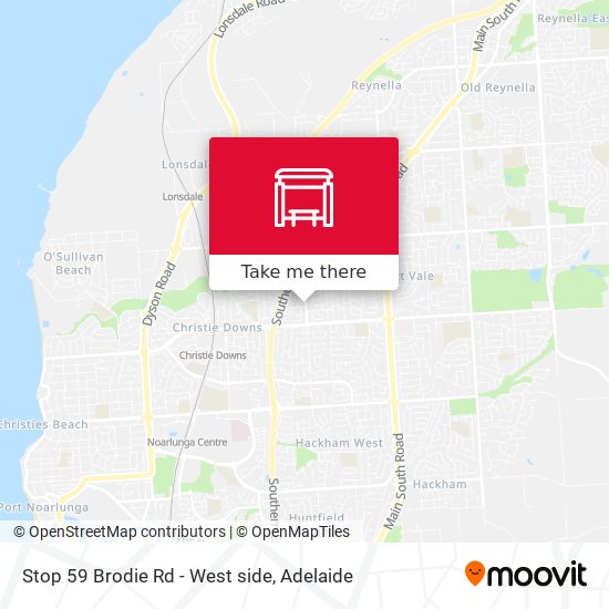 Stop 59 Brodie Rd - West side map