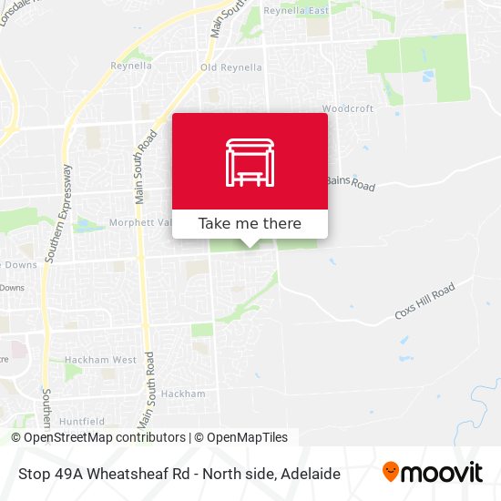 Stop 49A Wheatsheaf Rd - North side map
