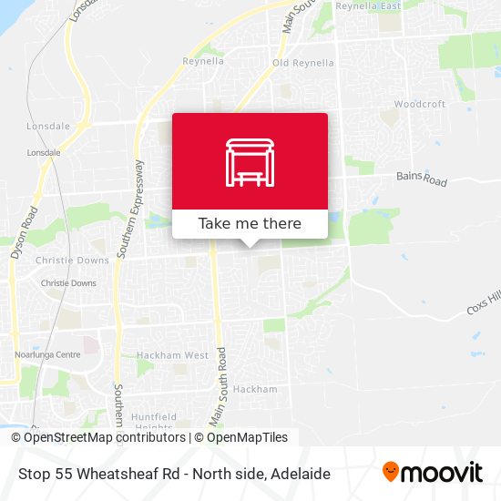 Stop 55 Wheatsheaf Rd - North side map