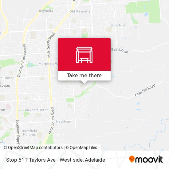 Stop 51T Taylors Ave - West side map