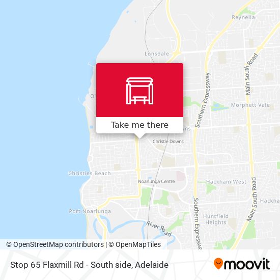 Stop 65 Flaxmill Rd - South side map