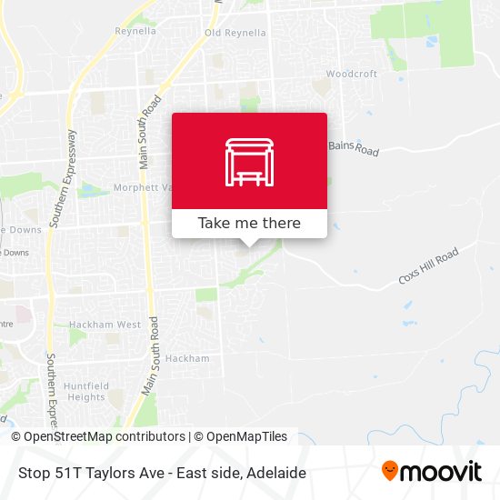 Stop 51T Taylors Ave - East side map