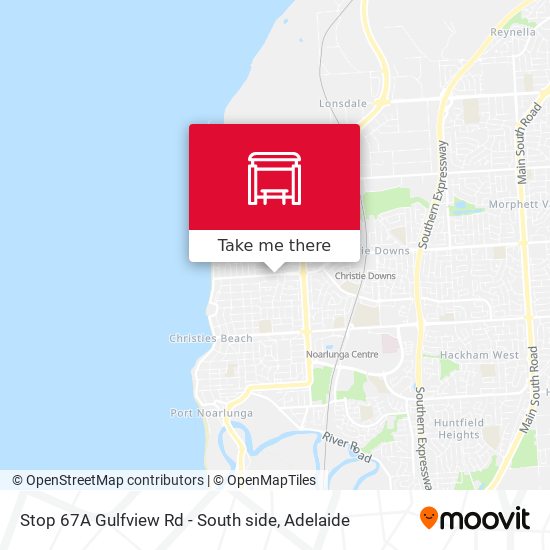 Stop 67A Gulfview Rd - South side map