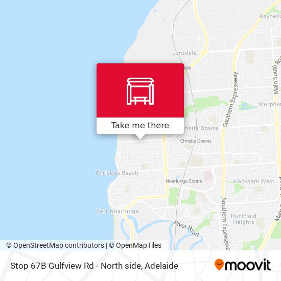 Stop 67B Gulfview Rd - North side map