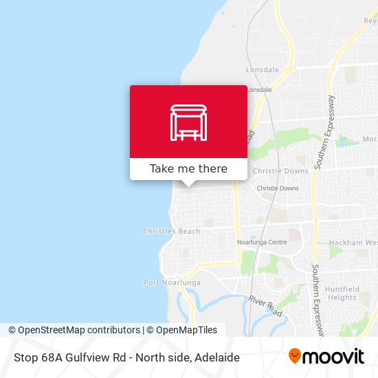 Stop 68A Gulfview Rd - North side map