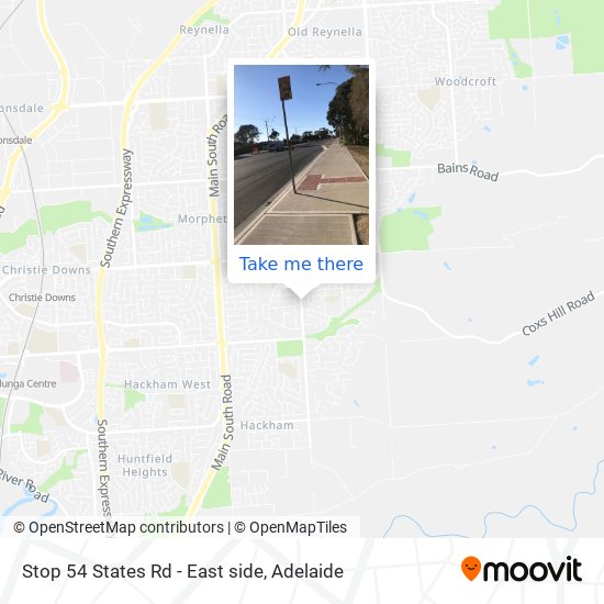 Stop 54 States Rd - East side map