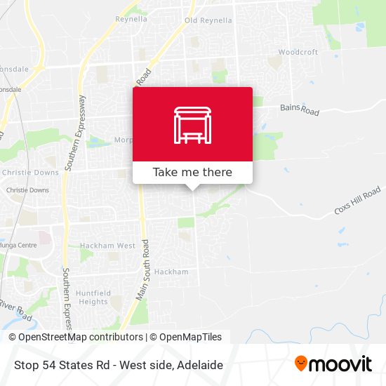 Stop 54 States Rd - West side map