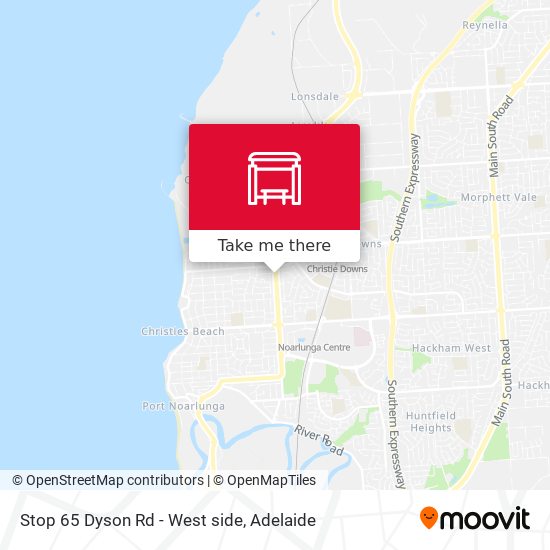 Stop 65 Dyson Rd - West side map