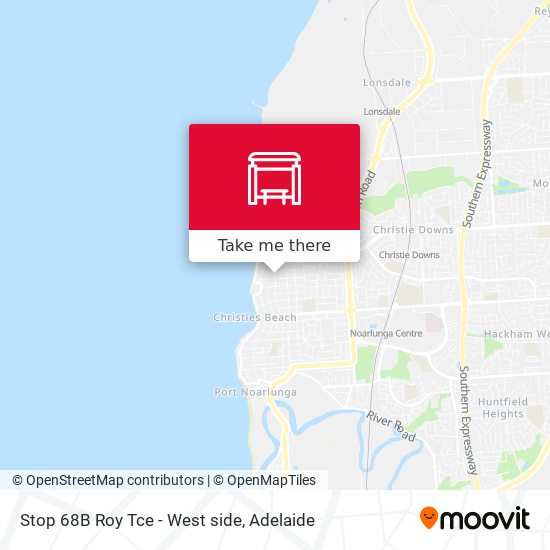 Stop 68B Roy Tce - West side map