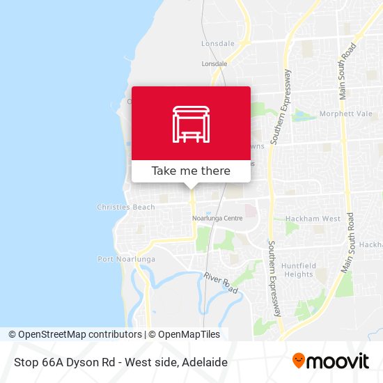 Stop 66A Dyson Rd - West side map