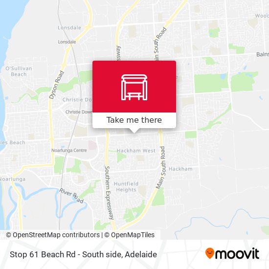 Mapa Stop 61 Beach Rd - South side