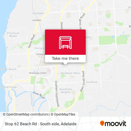 Mapa Stop 62 Beach Rd - South side