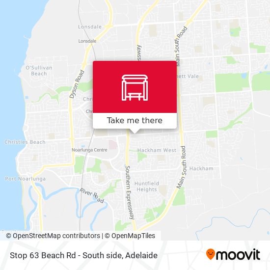 Mapa Stop 63 Beach Rd - South side