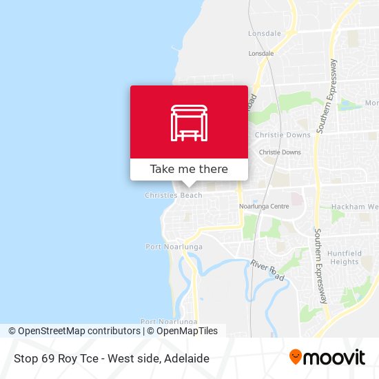 Stop 69 Roy Tce - West side map