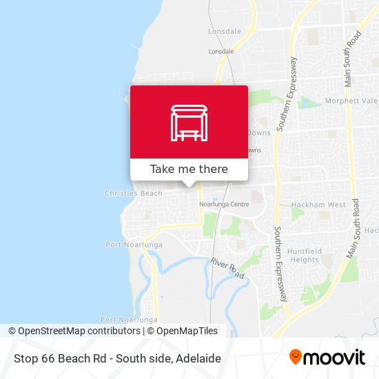 Stop 66 Beach Rd - South side map