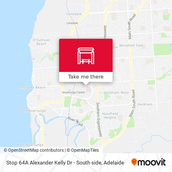 Stop 64A Alexander Kelly Dr - South side map