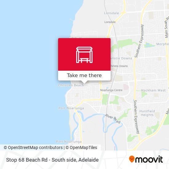 Stop 68 Beach Rd - South side map