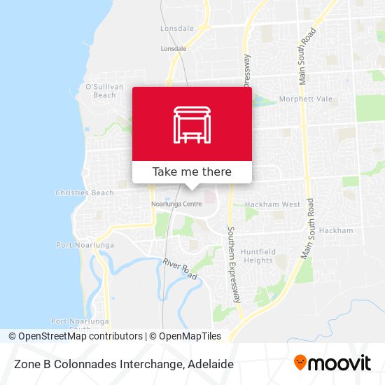 Zone B Colonnades Interchange map