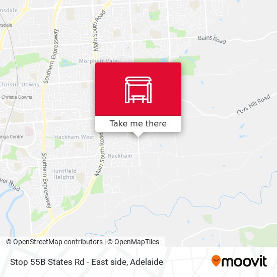 Stop 55B States Rd - East side map