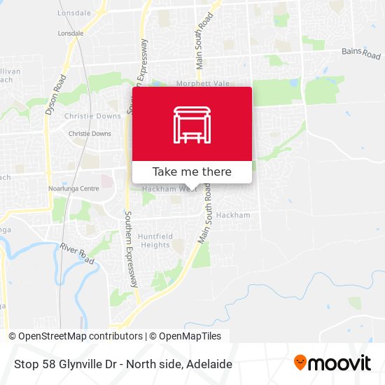 Stop 58 Glynville Dr - North side map