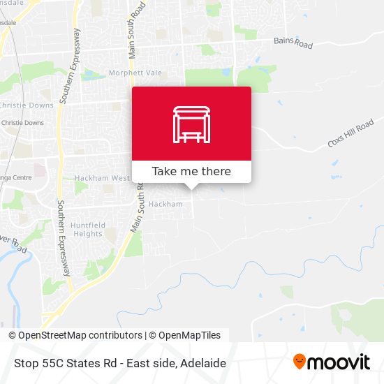 Stop 55C States Rd - East side map