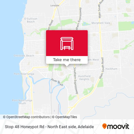 Mapa Stop 48 Honeypot Rd - North East side