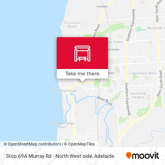 Stop 69A Murray Rd - North West side map