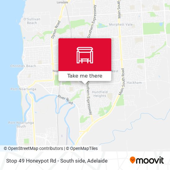 Stop 49 Honeypot Rd - South side map